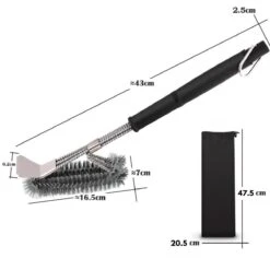 Gohh 2 Brosses Pour Barbecue Avec Grattoir - Brosse De Nettoyage - Grattoir Pour Barbecue Avec 2 Sacs De Rangement Pratiques 2 En 1 -Cuisine Fournitures Magasin 1200x1200 2405