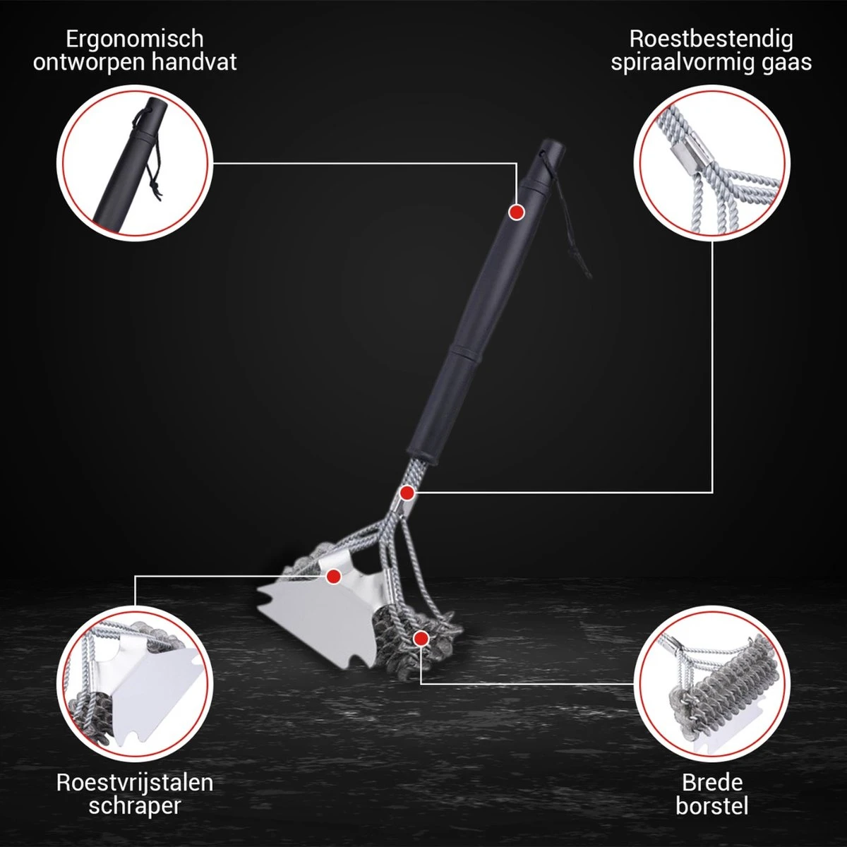 Brosse Pour BBQ Brosse De Nettoyage En Acier Inoxydable Accessoires De Vêtements Pour Bébé Pour Gril De Barbecue 5 Brosse Pour BBQ Brosse De Nettoyage En Acier Inoxydable Accessoires De Vêtements Pour Bébé Pour Gril De Barbecue – Image 5