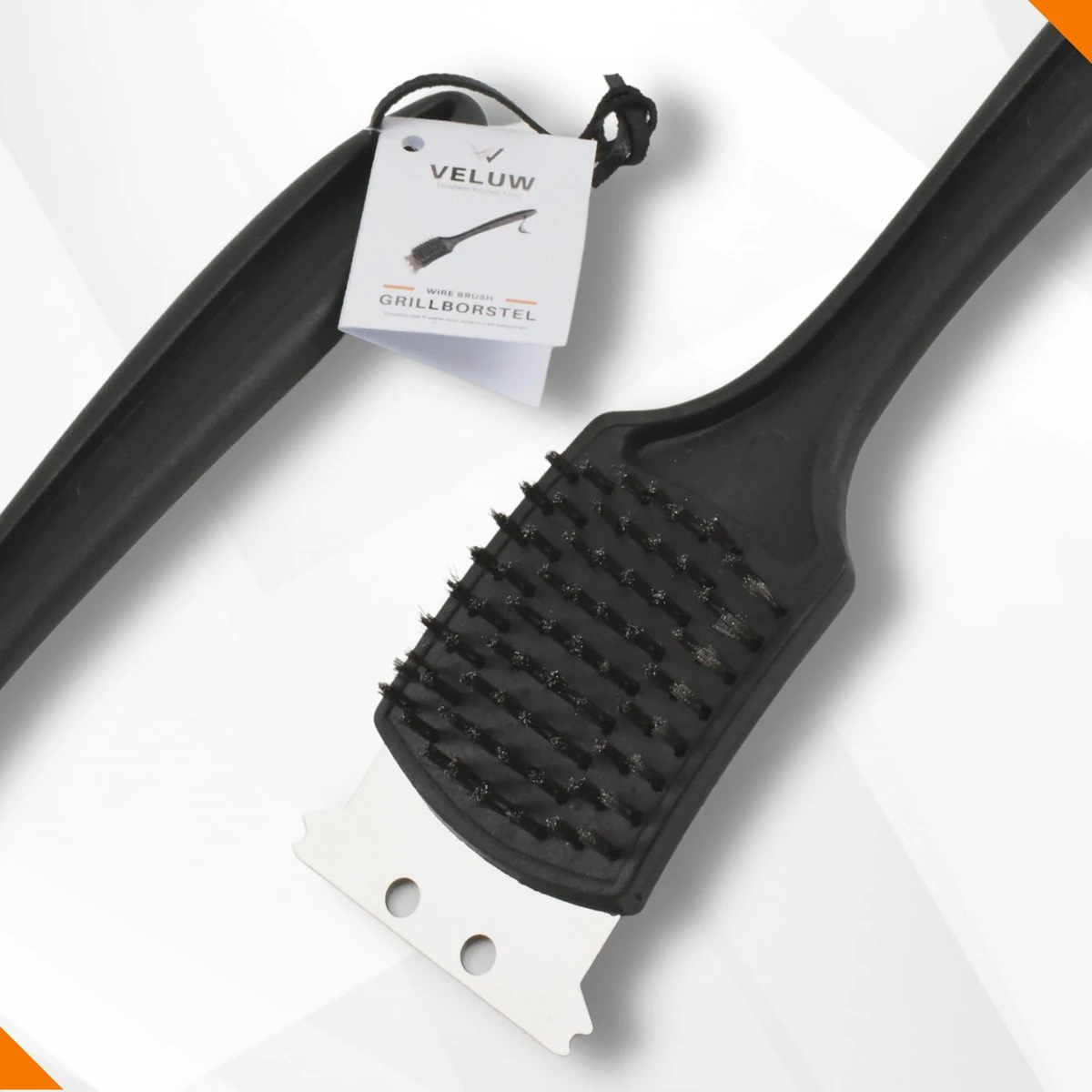Veluw BBQ Brush With Scraper - Brosse Pour Gril / Brosse En Acier - 70x310x (H) 85mm 6 Veluw BBQ Brush With Scraper - Brosse Pour Gril / Brosse En Acier - 70x310x (H) 85mm – Image 6