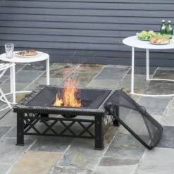 Outsunny 3-en-1 Brasero Brasero Avec Grille De Protection Contre Les étincelles Barbecue De Jardin Noir 842-170 16 Outsunny 3-en-1 Brasero Brasero Avec Grille De Protection Contre Les étincelles Barbecue De Jardin Noir 842-170 -Cuisine Fournitures Magasin 1200x1200 246