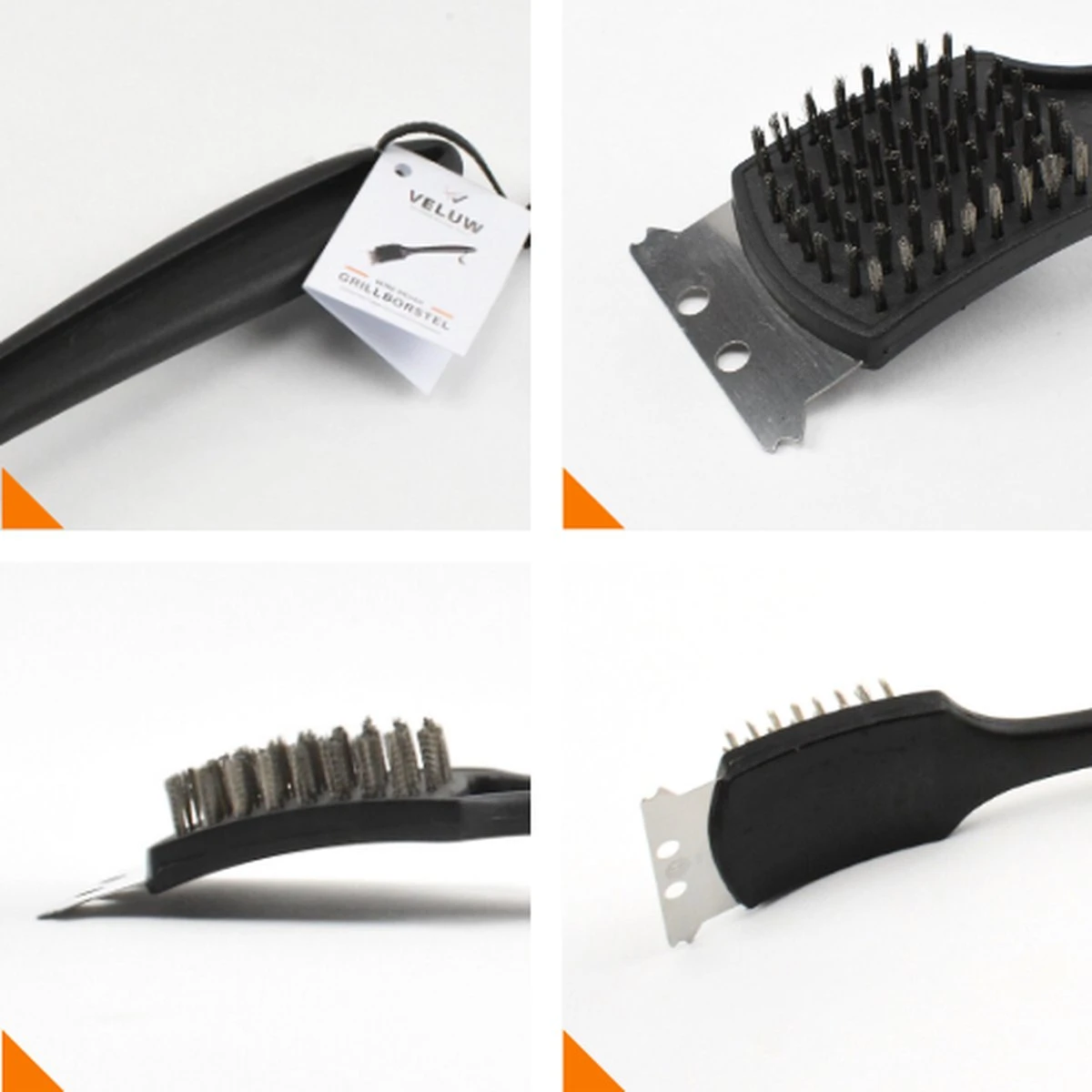 Veluw BBQ Brush With Scraper - Brosse Pour Gril / Brosse En Acier - 70x310x (H) 85mm 7 Veluw BBQ Brush With Scraper - Brosse Pour Gril / Brosse En Acier - 70x310x (H) 85mm – Image 7