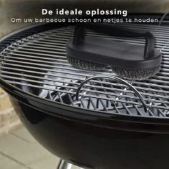 Cheqo® BBQ Brush - Brosse à Barbecue - Brosse De Nettoyage - Grattoir - Indispensable - Manche Groot - 2 Brosses Rondes - 19x10x8cm -Cuisine Fournitures Magasin 1200x1200 2464