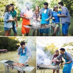BBQ - Barbecue - Grill - Portable - Acier Inoxydable - Grill à Charbon - Ailes Doubles - Pan Antiadhésive - Camping - Jardin 9 BBQ - Barbecue - Grill - Portable - Acier Inoxydable - Grill à Charbon - Ailes Doubles - Pan Antiadhésive - Camping - Jardin -Cuisine Fournitures Magasin 1200x1200