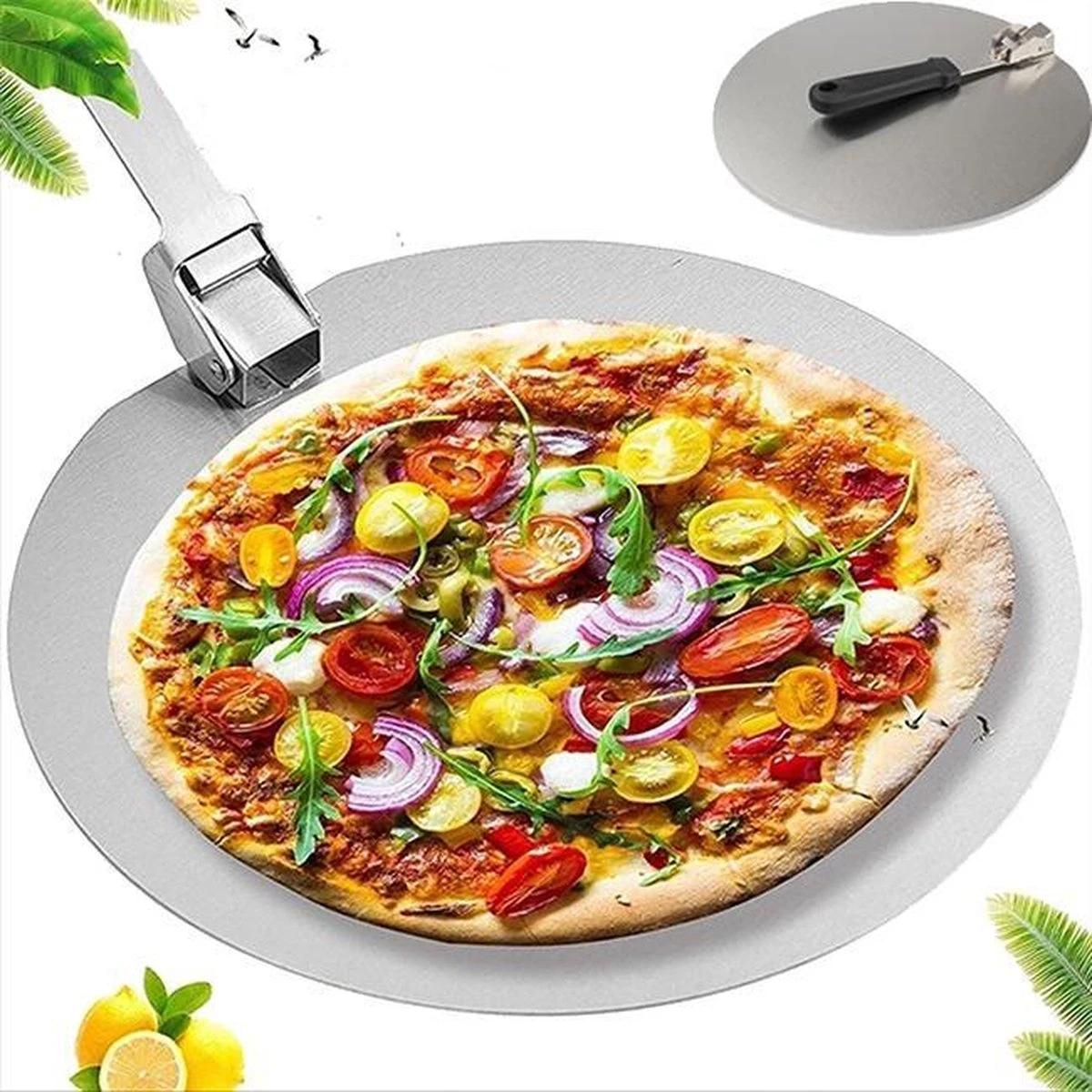YUGN Pelle à Pizza Spatule à Pizza - Pelle à Pizza Pour BBQ Et Pelle à Pizza Pour Four - Pelle à Pizza 30 Cm Et En Acier Inoxydable - Idéale également Comme Cuillère à Gâteau 2 YUGN Pelle à Pizza Spatule à Pizza - Pelle à Pizza Pour BBQ Et Pelle à Pizza Pour Four - Pelle à Pizza 30 Cm Et En Acier Inoxydable - Idéale également Comme Cuillère à Gâteau – Image 2