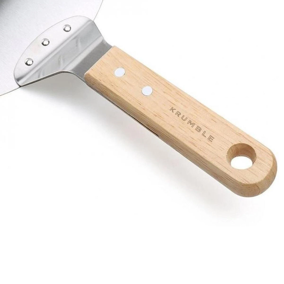 Krumble Pizzascoop - Rond En Acier Inoxydable - Pour Barbecue Ou Four - Pizzaspatch - Poignée En Bois - ø25,5cm De Diamètre 3 Krumble Pizzascoop - Rond En Acier Inoxydable - Pour Barbecue Ou Four - Pizzaspatch - Poignée En Bois - ø25,5cm De Diamètre – Image 3