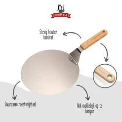Krumble Pizzascoop - Rond En Acier Inoxydable - Pour Barbecue Ou Four - Pizzaspatch - Poignée En Bois - ø25,5cm De Diamètre 12 Krumble Pizzascoop - Rond En Acier Inoxydable - Pour Barbecue Ou Four - Pizzaspatch - Poignée En Bois - ø25,5cm De Diamètre -Cuisine Fournitures Magasin 1200x1200 2615