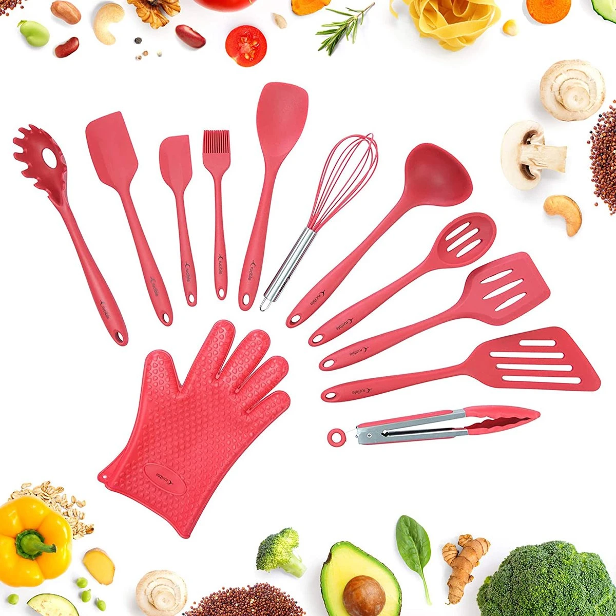 Ustensiles De Cuisine Set Spatule Fouet Pinces Cuillère Ustensiles De Cuisine Pour La Cuisine, La Cuisson Et Le Mélange 1 Ustensiles De Cuisine Set Spatule Fouet Pinces Cuillère Ustensiles De Cuisine Pour La Cuisine, La Cuisson Et Le Mélange