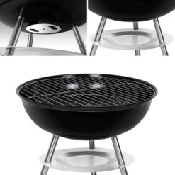 Barbecue à Charbon Sunjas Avec Couvercle, Petit Gril à Boules, Mini Gril De Pique-nique, Gril De Camping émaillé Pour Jardin, BBQ, Etc. (noir) -Cuisine Fournitures Magasin 1200x1200 269