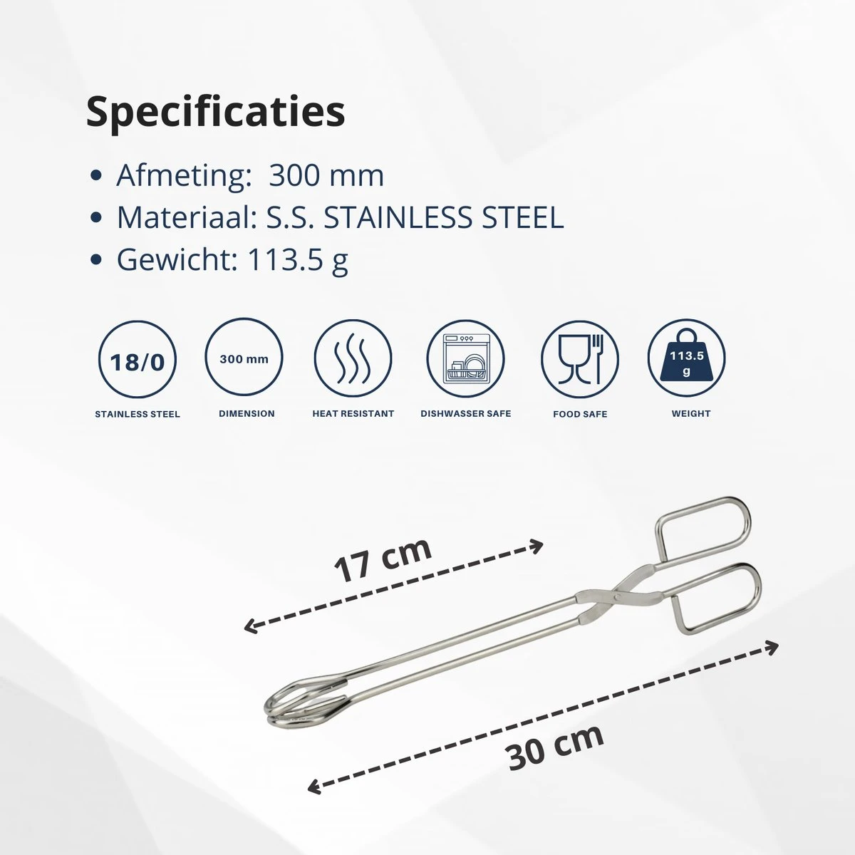 Pince De Service En Acier Inoxydable Veluw - 30 Cm - Pince De Cuisine Professionnelle - Pince à Collation - Pince à BBQ - Pince à Viande 2 Pince De Service En Acier Inoxydable Veluw - 30 Cm - Pince De Cuisine Professionnelle - Pince à Collation - Pince à BBQ - Pince à Viande – Image 2