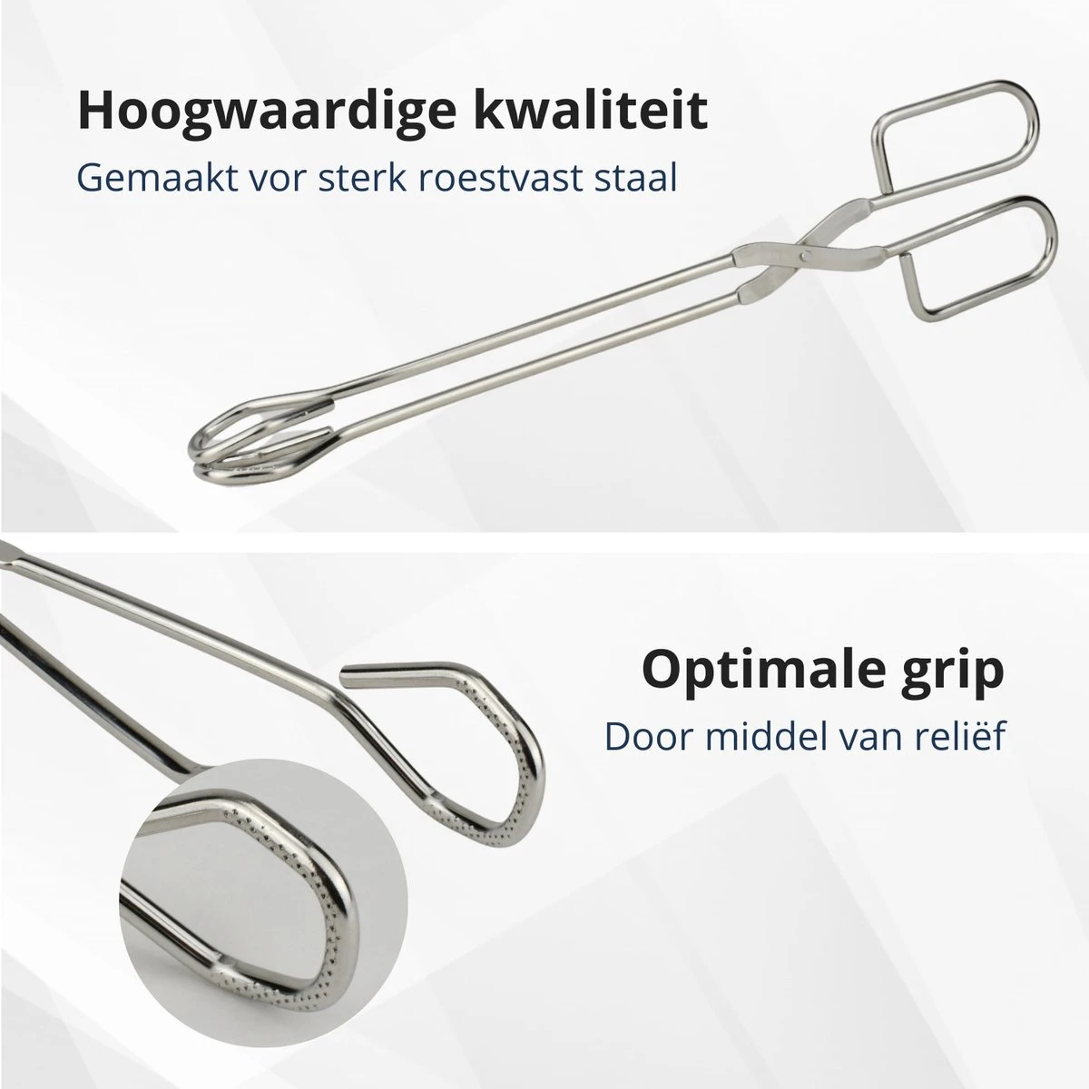 Pince De Service En Acier Inoxydable Veluw - 30 Cm - Pince De Cuisine Professionnelle - Pince à Collation - Pince à BBQ - Pince à Viande 3 Pince De Service En Acier Inoxydable Veluw - 30 Cm - Pince De Cuisine Professionnelle - Pince à Collation - Pince à BBQ - Pince à Viande – Image 3