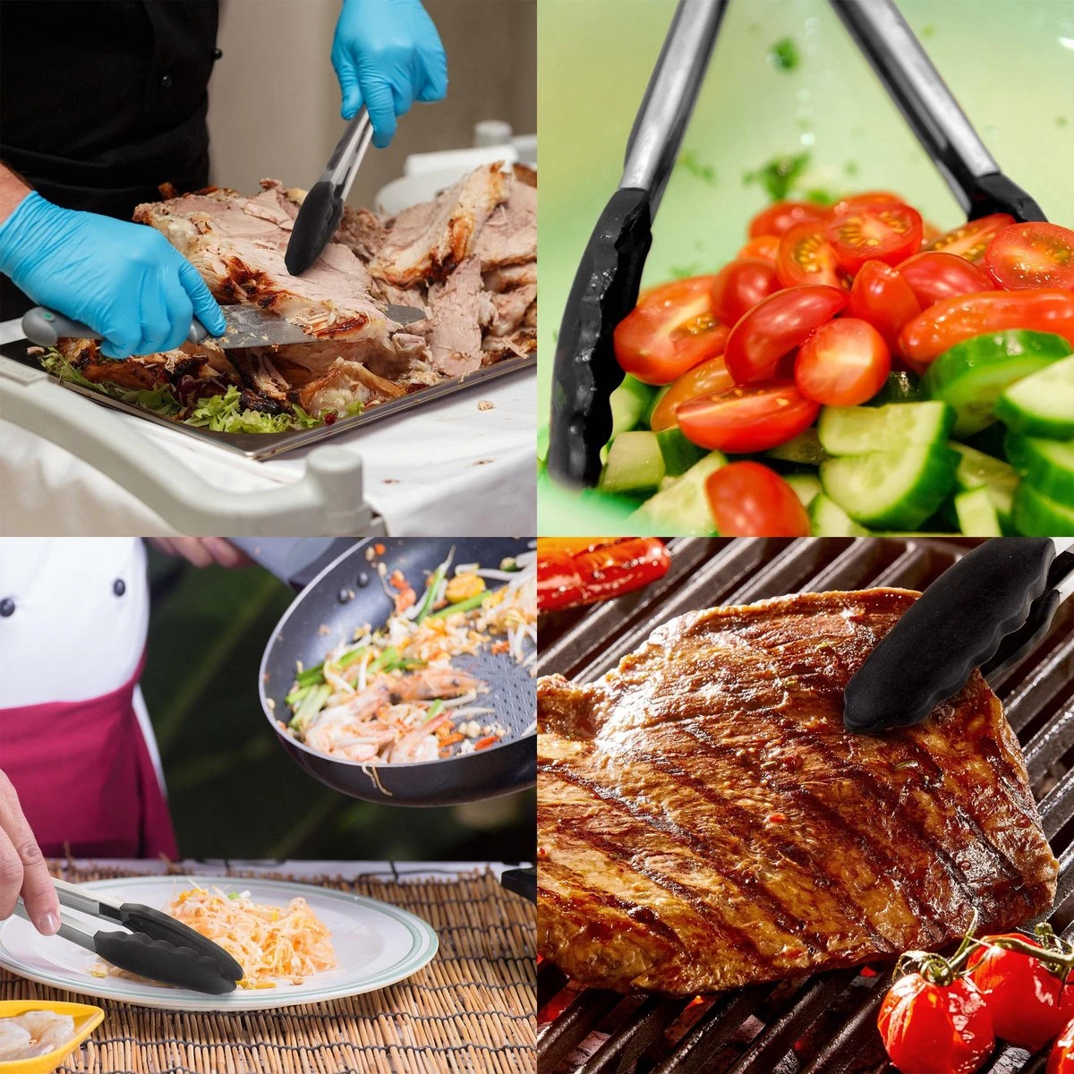 Doodadeals De Pinces à BBQ De Luxe Doodadeals ® - Pinces à Barbecue - Ensemble De Pinces à BBQ - Pinces à Viande - Pinces De Service - Pinces à BBQ En Acier Inoxydable - Set De 3 Pinces 4 Doodadeals De Pinces à BBQ De Luxe Doodadeals ® - Pinces à Barbecue - Ensemble De Pinces à BBQ - Pinces à Viande - Pinces De Service - Pinces à BBQ En Acier Inoxydable - Set De 3 Pinces – Image 4