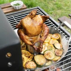 Grille à Rôtir Poulet Navaris Pour BBQ - Grille à Poulet En Acier Inoxydable - Grille Avec égouttoir D'un Diamètre De 30,5 Cm - Rôtissage De Poulet Debout -Cuisine Fournitures Magasin 1200x1200 2727