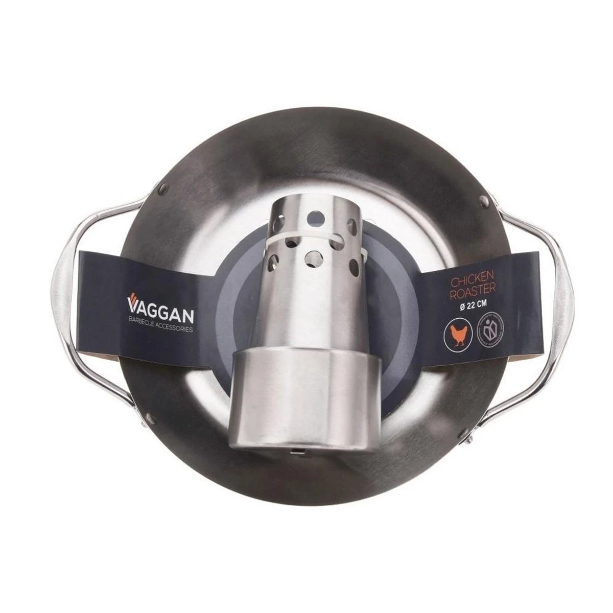 Porte-poulet BBQ ø 20x10cm Bol Liquide Pour Vapeur 5 Porte-poulet BBQ ø 20x10cm Bol Liquide Pour Vapeur – Image 5