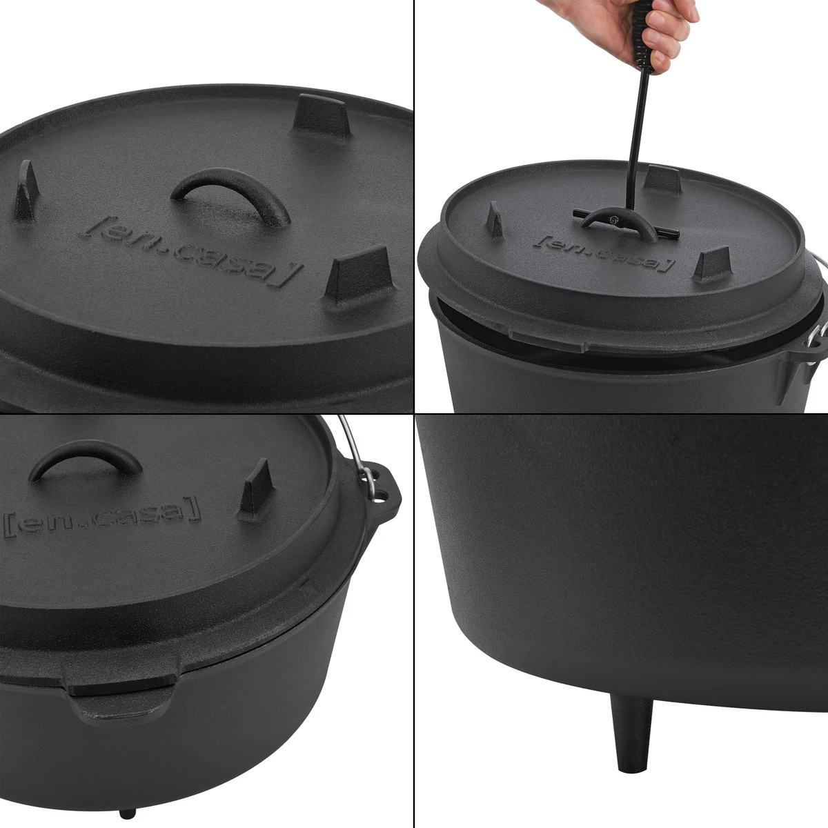 Cocotte Enkhuizen Avec Couvercle Fonte Noir 13,6 L 2 Cocotte Enkhuizen Avec Couvercle Fonte Noir 13,6 L – Image 2