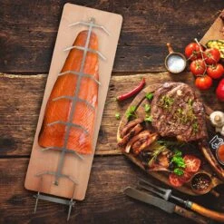 Relaxdays Planche à Fumer Barbecue Saumon - Support Droit - Planche à Saumon Finlandaise - Planche Barbecue - Bois De Hêtre -Cuisine Fournitures Magasin 1200x1200 2787