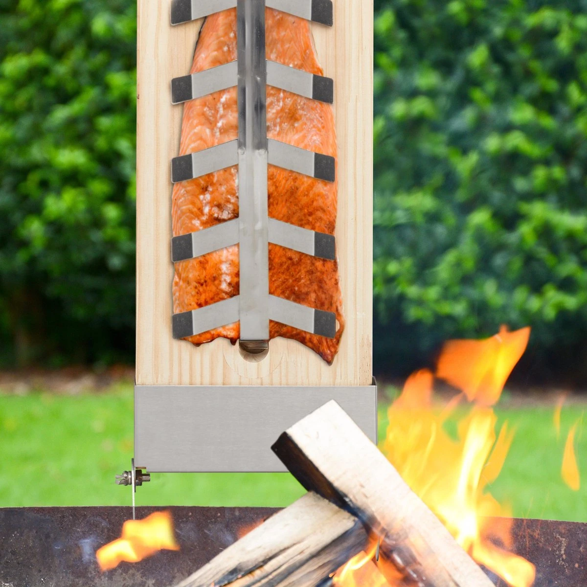 Relaxdays Smoker Board Bbq Saumon - Lot De 2 - Bbq Board - Bois De Cèdre - Réglable - XXL 8 Relaxdays Smoker Board Bbq Saumon - Lot De 2 - Bbq Board - Bois De Cèdre - Réglable - XXL – Image 8