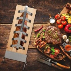 Relaxdays Planche Fumoir Saumon - Lot De 2 - XL - Bois De Cèdre - Planche Saumon - Barbecue - Nature -Cuisine Fournitures Magasin 1200x1200 2821