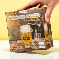 Out Of The Blue Verre à Bière Avec Cloche / Cadeau De Noël / Chope à Bière Avec Cloche De Vélo / Cadeau Saint Nicolas / 15,5 X 8,5 Cm / 500 Ml / Verre De Fête / Verre De Party -Cuisine Fournitures Magasin 1200x1200 2936