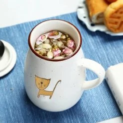 TuYines Tasse à Café Avec Couvercle Chat Tasse Cappuccino Tasse à Café En Céramique Avec Cuillère 380 Ml Tasse Drôle Lait Café Style D -Cuisine Fournitures Magasin 1200x1200 2953