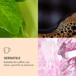 DUOS Feelino 4 X 410 Ml Verres Thermo Double Paroi Jumbo + 4 X Cuillères En Acier Inoxydable - Verres à Latte Macchiatio - Verres à Thé - Soufflé à La Bouche -Cuisine Fournitures Magasin 1200x1200 2958