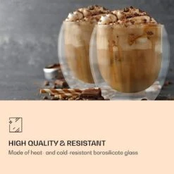 DUOS 6 X 310 Ml Jumbo Verres Isothermes Double Paroi + 6 X Cuillères Inox, Latte Macchiato, Cocktails, Apéritifs Par Feelino -Cuisine Fournitures Magasin 1200x1200 2984