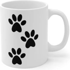 Tasse En Céramique à Imprimé De Paw De Chien, Style Unique Pour Les Amoureux Des Chiens, Tasses Pour Propriétaires De Chiens, Tasses En Céramique Conçues De Qualité, D015-021W, 11 Oz, -Cuisine Fournitures Magasin 1200x1200 2988