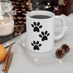 Tasse En Céramique à Imprimé De Paw De Chien, Style Unique Pour Les Amoureux Des Chiens, Tasses Pour Propriétaires De Chiens, Tasses En Céramique Conçues De Qualité, D015-021W, 11 Oz, -Cuisine Fournitures Magasin 1200x1200 2989