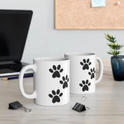 Tasse En Céramique à Imprimé De Paw De Chien, Style Unique Pour Les Amoureux Des Chiens, Tasses Pour Propriétaires De Chiens, Tasses En Céramique Conçues De Qualité, D015-021W, 11 Oz, -Cuisine Fournitures Magasin 1200x1200 2990