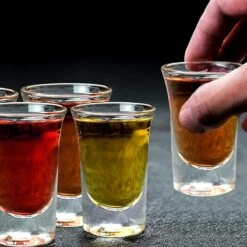 Shot De Verres à Set, Porte- Shot Et Glas à Liqueur, Organisateur De Planche De Service De Boissons 12 Trous Avec Verre En Crystal Transparent 12 Pièces 1 Oz/30 Ml Pour Liqueurs, Whisky , Eau De Vie , Vodka, Rhum , Bar De Fête à La Home -Cuisine Fournitures Magasin 1200x1200 3005