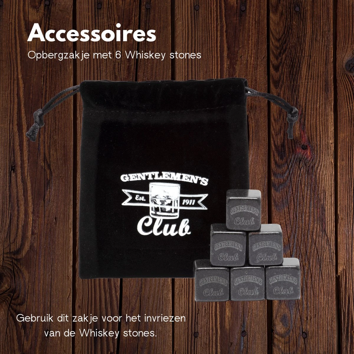 Le Gentlemen's Club 1911 | Set De Whisky | 2 Verres | 6 Pierres à Whisky | 2 Dessous De Verre | Sac De Rangement | Emballage Cadeau 5 Le Gentlemen's Club 1911 | Set De Whisky | 2 Verres | 6 Pierres à Whisky | 2 Dessous De Verre | Sac De Rangement | Emballage Cadeau – Image 5