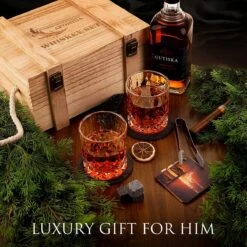 Ensemble De Pierres Et De Verres à Whisky Cadeau Pour Homme, Lot De 2 Verres à Whisky De 10 Oz, 8 Pierres De Refroidissement En Granit, 2 Sous-verres En Ardoise, Cocktail Dans Une Boîte En Bois -Cuisine Fournitures Magasin 1200x1200 3024