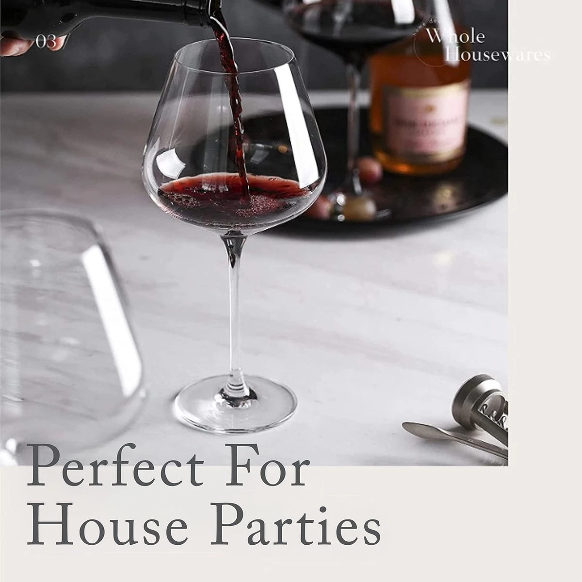 ARTICLES MÉNAGERS COMPLETS | Ensemble De Verres à Vin | Lot De 4 | Ensemble De Verres à Vin En Cristal De 850 Ml Pour Vin Rouge Et Blanc 5 ARTICLES MÉNAGERS COMPLETS | Ensemble De Verres à Vin | Lot De 4 | Ensemble De Verres à Vin En Cristal De 850 Ml Pour Vin Rouge Et Blanc – Image 5