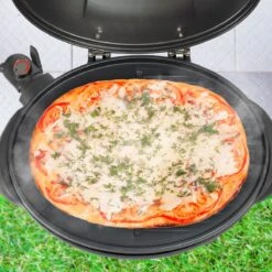 Barbecue électrique KitchenBrothers - Barbecue De Table Avec Plancha - Revêtement Antiadhésif - Incl. Etagère / Système De Fixation Pour GPS - Surface BBQ Grill 46,5x33,8cm - 5 Positions Jusqu'à 300°C - 2400W - Zwart -Cuisine Fournitures Magasin 1200x1200 315