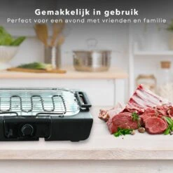 Barbecue De Table électrique Cheqo® - Plaque De Gril électrique - Modèle De Table BBQ électrique - Acier Inoxydable Et Plastique - Avec Réservoir D'eau, Thermostat, Interrupteur - 2000W -Cuisine Fournitures Magasin 1200x1200 325