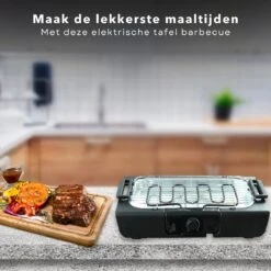 Barbecue De Table électrique Cheqo® - Plaque De Gril électrique - Modèle De Table BBQ électrique - Acier Inoxydable Et Plastique - Avec Réservoir D'eau, Thermostat, Interrupteur - 2000W -Cuisine Fournitures Magasin 1200x1200 327