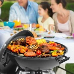 Barbecue AG Ø 46 Cm - Barbecues à Charbon - Barbecue Kogelbarbecue Incl. Thermomètre - Température Inoxydable - Barbecue Rond - Incl. Couvercle Et Roues - Barbecue Traditionnel - 7 Personnes - Grille De Ventilation Pour Régulation Oxygène - Zwart - -Cuisine Fournitures Magasin 1200x1200 33