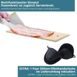 Planche à Saumon à Fumer Et à Griller En Bois De Bouleau Avec Acier Inoxydable Inclinable -Cuisine Fournitures Magasin 1200x1200 330