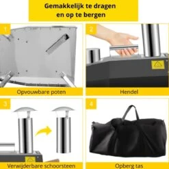 Four à Pizza Vevor® - Four à Pizza Professionnel - Cuisine D'extérieur - Pizza Gourmet - Barbecue - Acier Inoxydable - Jusqu'à 600°C - Sac De Transport Inclus -Cuisine Fournitures Magasin 1200x1200 333