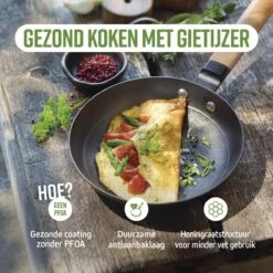 Qulinart | Poêle En Fonte Nid D'abeille | Pour Tous Les Incendies | Revêtement Antiadhésif | Extra Léger | D'économie D'énergie | Set De Ø 20 - 24 & 28 Cm -Cuisine Fournitures Magasin 1200x1200 354