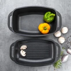 Poêle Professionnelle 2 En 1 Florina Delico Avec Induction Double Face Et Revêtement 2 Couches - Aluminium - 5,1L Noir Mat -Cuisine Fournitures Magasin 1200x1200 381