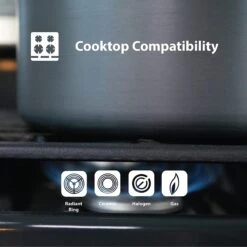 Royalty Line Cocotte - 6 Litres - Cocotte - 32 Cm - Cocotte Induction Pour Tous Feux - Sans Four - Avec Bouton Arôme Et Couvercle En Verres - Zwart -Cuisine Fournitures Magasin 1200x1200 388