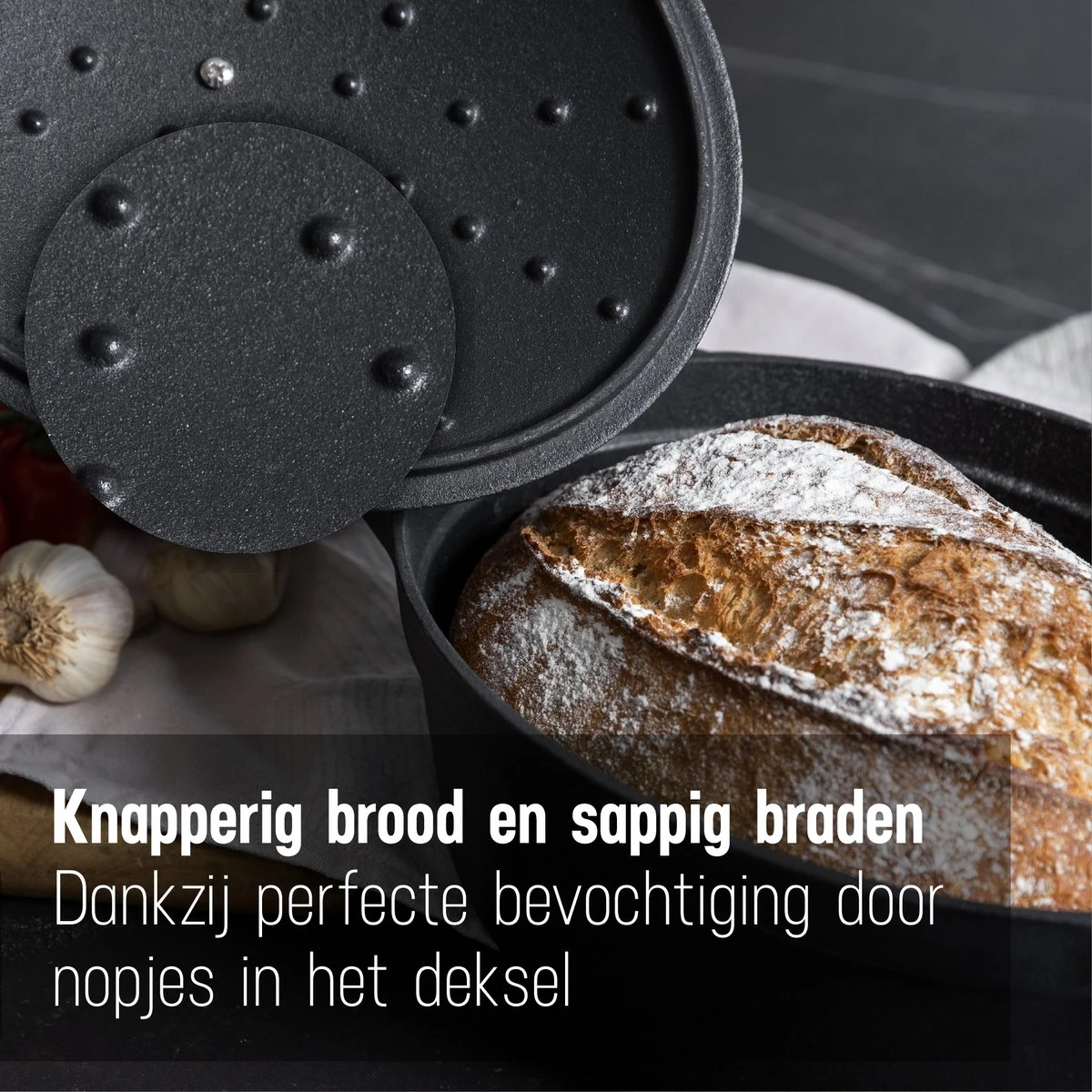 Poêle En Fonte Daumonet - Cocotte Rond - Ø 29 Cm - 5,4 Litres - Émail - Convient à Toutes Les Sources De Chaleur - Electrique - Gaz - Halogène - Induction - Céramique - Va Au Lave-vaisselle - Noir 4 Poêle En Fonte Daumonet - Cocotte Rond - Ø 29 Cm - 5,4 Litres - Émail - Convient à Toutes Les Sources De Chaleur - Electrique - Gaz - Halogène - Induction - Céramique - Va Au Lave-vaisselle - Noir – Image 4