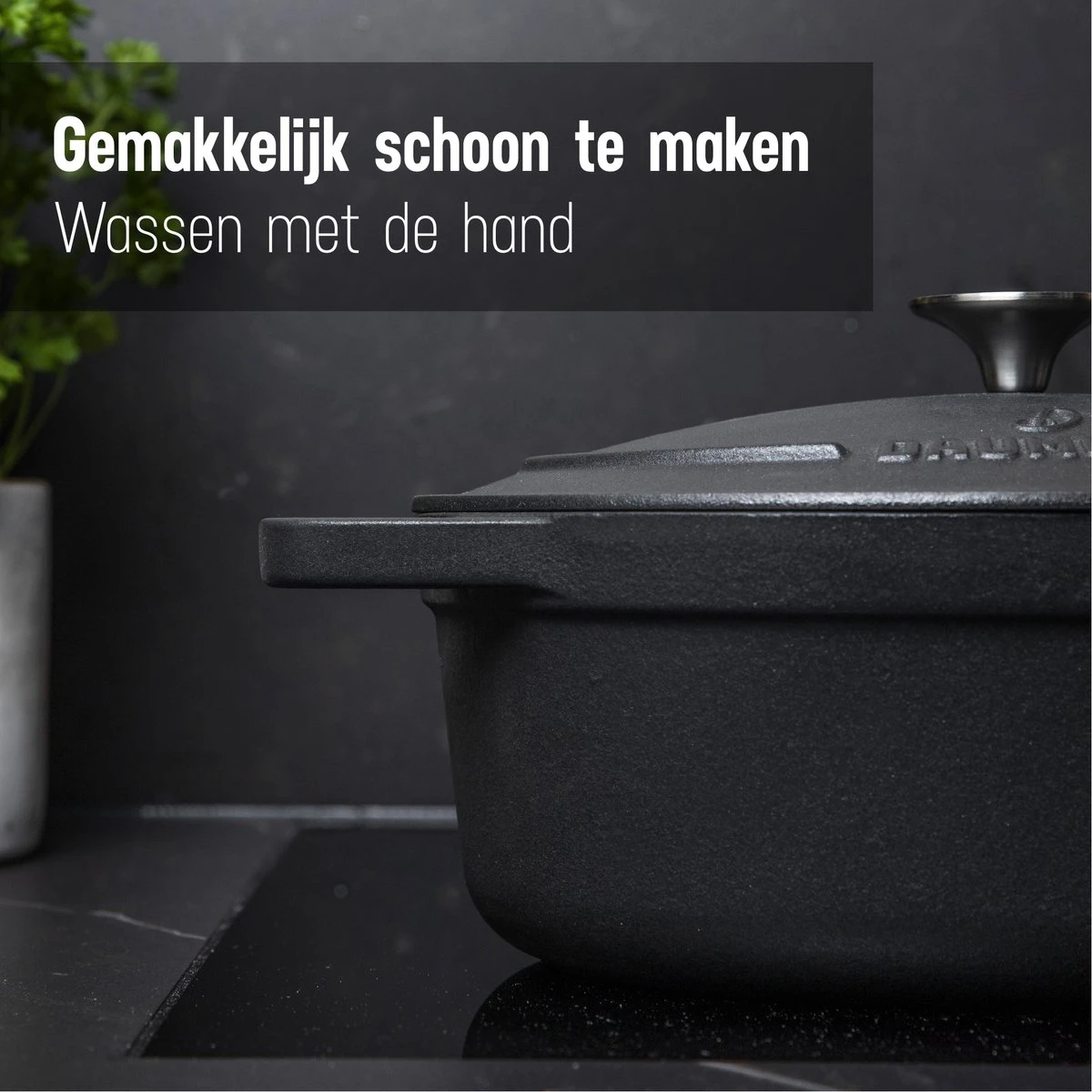 Poêle En Fonte Daumonet - Cocotte Rond - Ø 29 Cm - 5,4 Litres - Émail - Convient à Toutes Les Sources De Chaleur - Electrique - Gaz - Halogène - Induction - Céramique - Va Au Lave-vaisselle - Noir 6 Poêle En Fonte Daumonet - Cocotte Rond - Ø 29 Cm - 5,4 Litres - Émail - Convient à Toutes Les Sources De Chaleur - Electrique - Gaz - Halogène - Induction - Céramique - Va Au Lave-vaisselle - Noir – Image 6