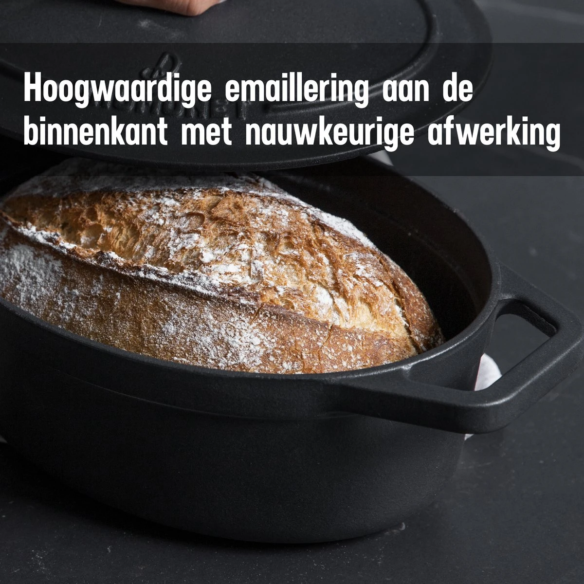 Poêle En Fonte Daumonet - Cocotte Rond - Ø 29 Cm - 5,4 Litres - Émail - Convient à Toutes Les Sources De Chaleur - Electrique - Gaz - Halogène - Induction - Céramique - Va Au Lave-vaisselle - Noir 9 Poêle En Fonte Daumonet - Cocotte Rond - Ø 29 Cm - 5,4 Litres - Émail - Convient à Toutes Les Sources De Chaleur - Electrique - Gaz - Halogène - Induction - Céramique - Va Au Lave-vaisselle - Noir – Image 9