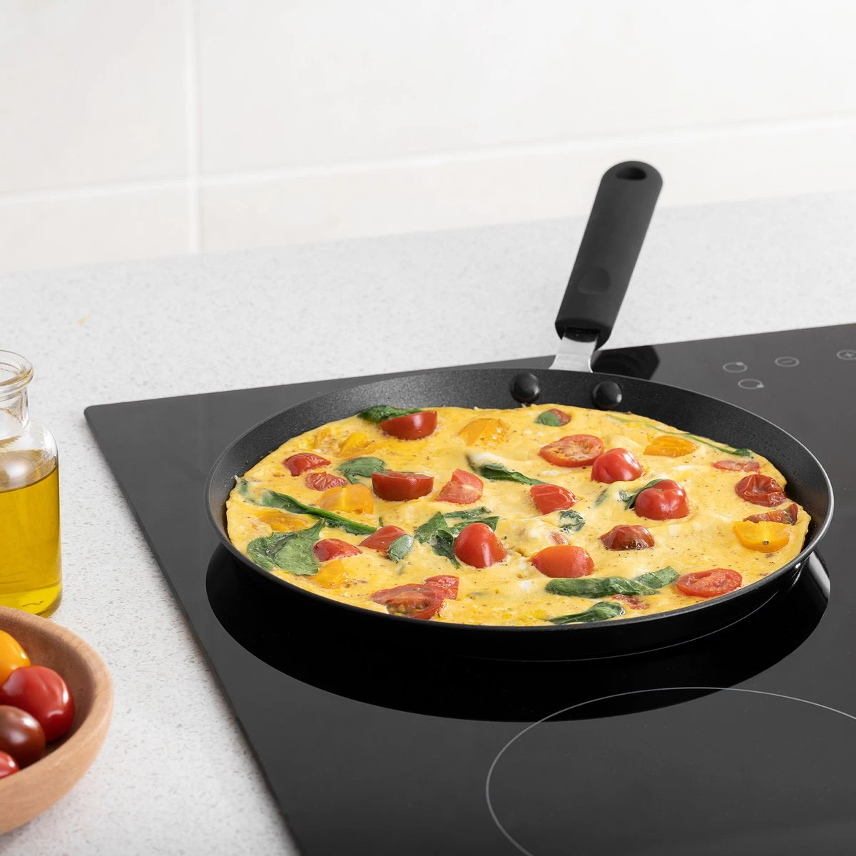 Poêle à Crêpes Navaris Antiadhésive 26 Cm - Pan Pour Crêpes, Omelettes Et Tortillas - Pour Toutes Les Surfaces De Cuisson - Revêtement Antiadhésif Non Collant 5 Poêle à Crêpes Navaris Antiadhésive 26 Cm - Pan Pour Crêpes, Omelettes Et Tortillas - Pour Toutes Les Surfaces De Cuisson - Revêtement Antiadhésif Non Collant – Image 5
