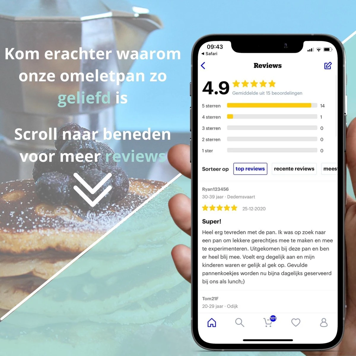 Keukenhulponline - Poêle à Omelette - Poêle à Crêpes - Poêle à Frire - Revêtement En Pierre Maifan - Convient à Toutes Les Sources De Chaleur, Y Compris L'induction - 21cm X 21cm 8 Keukenhulponline - Poêle à Omelette - Poêle à Crêpes - Poêle à Frire - Revêtement En Pierre Maifan - Convient à Toutes Les Sources De Chaleur, Y Compris L'induction - 21cm X 21cm – Image 8