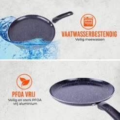 Green Kitchen Pancake Pan Revêtement Anti-adhésif - Crêpière à Induction - Pancake Maker PFOA - Low Edges - Induction / Gaz / Four / électrique -incl. E-Book -25,5Ø - Aluminium -Cuisine Fournitures Magasin 1200x1200 468