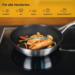 SILBERTHAL Poêle à Frire Induction 28 Cm - Poêle à Revêtement - Inox - Pour Tous Feux Et Passe Au Four -Cuisine Fournitures Magasin 1200x1200 549
