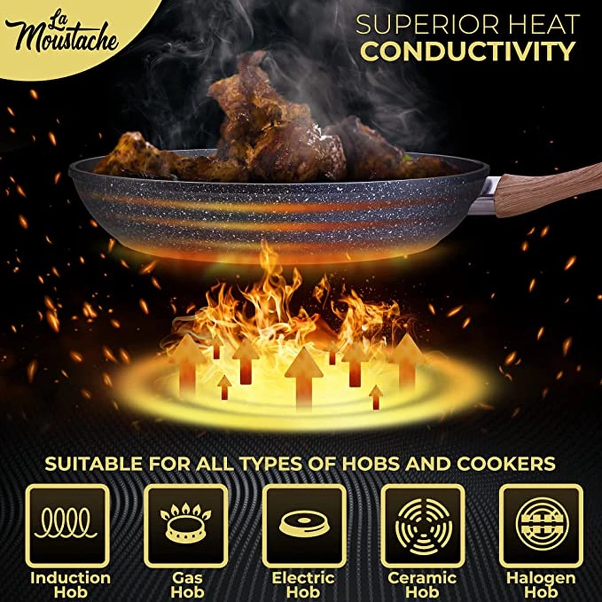 Ensemble De Casseroles/casseroles - Antiadhésif/ensemble De Poêles à Frire, Ensemble De Poêles à Frire, Sans PFAS, Va Au Lave-vaisselle 3 Ensemble De Casseroles/casseroles - Antiadhésif/ensemble De Poêles à Frire, Ensemble De Poêles à Frire, Sans PFAS, Va Au Lave-vaisselle – Image 3