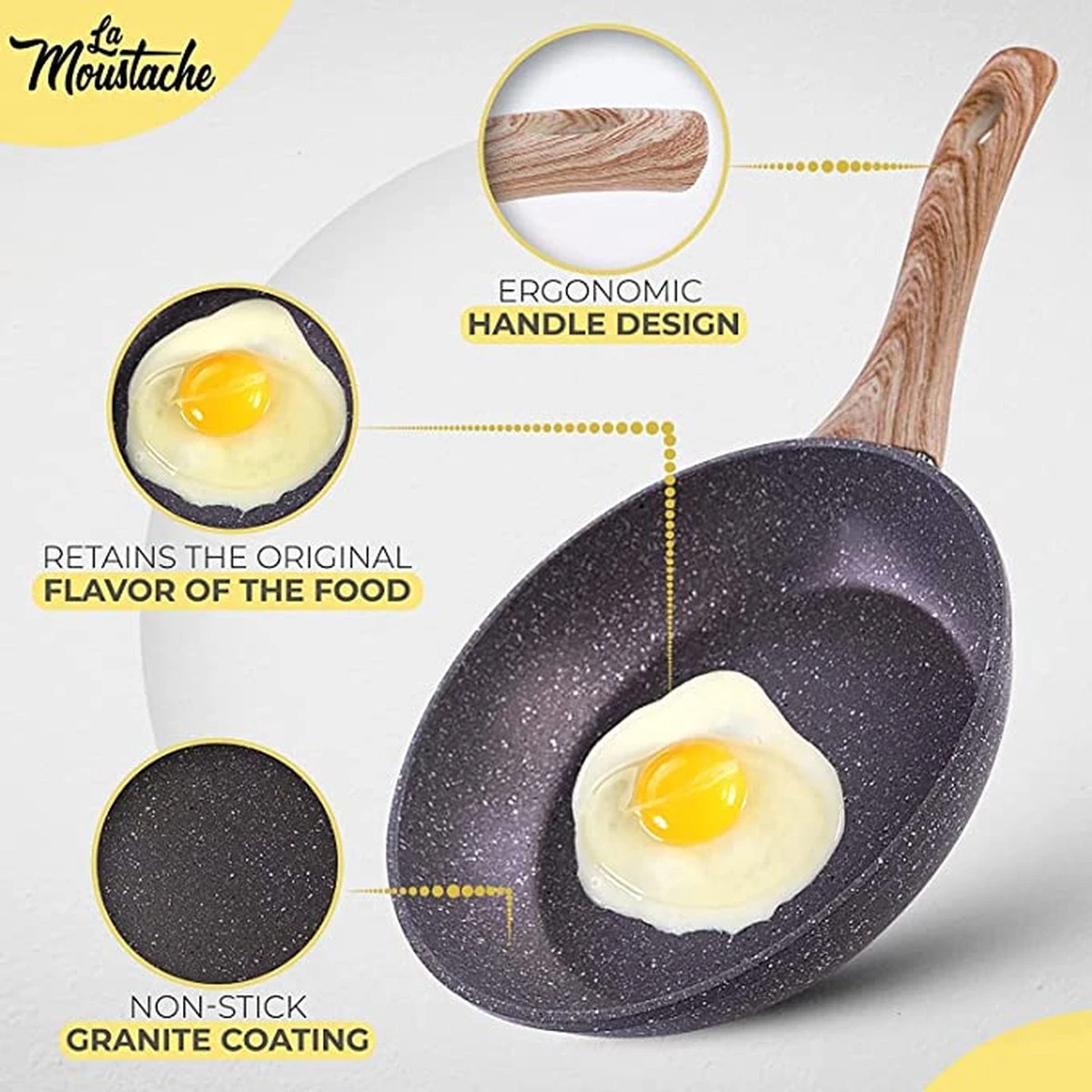 Ensemble De Casseroles/casseroles - Antiadhésif/ensemble De Poêles à Frire, Ensemble De Poêles à Frire, Sans PFAS, Va Au Lave-vaisselle 5 Ensemble De Casseroles/casseroles - Antiadhésif/ensemble De Poêles à Frire, Ensemble De Poêles à Frire, Sans PFAS, Va Au Lave-vaisselle – Image 5